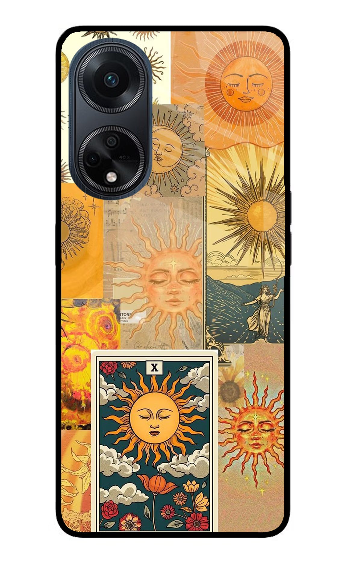 Sun Oppo F23 Glass Case Back Cover by Casekaro