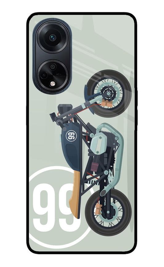 Classic Cafe Racer 99 Oppo F23 Glass Case