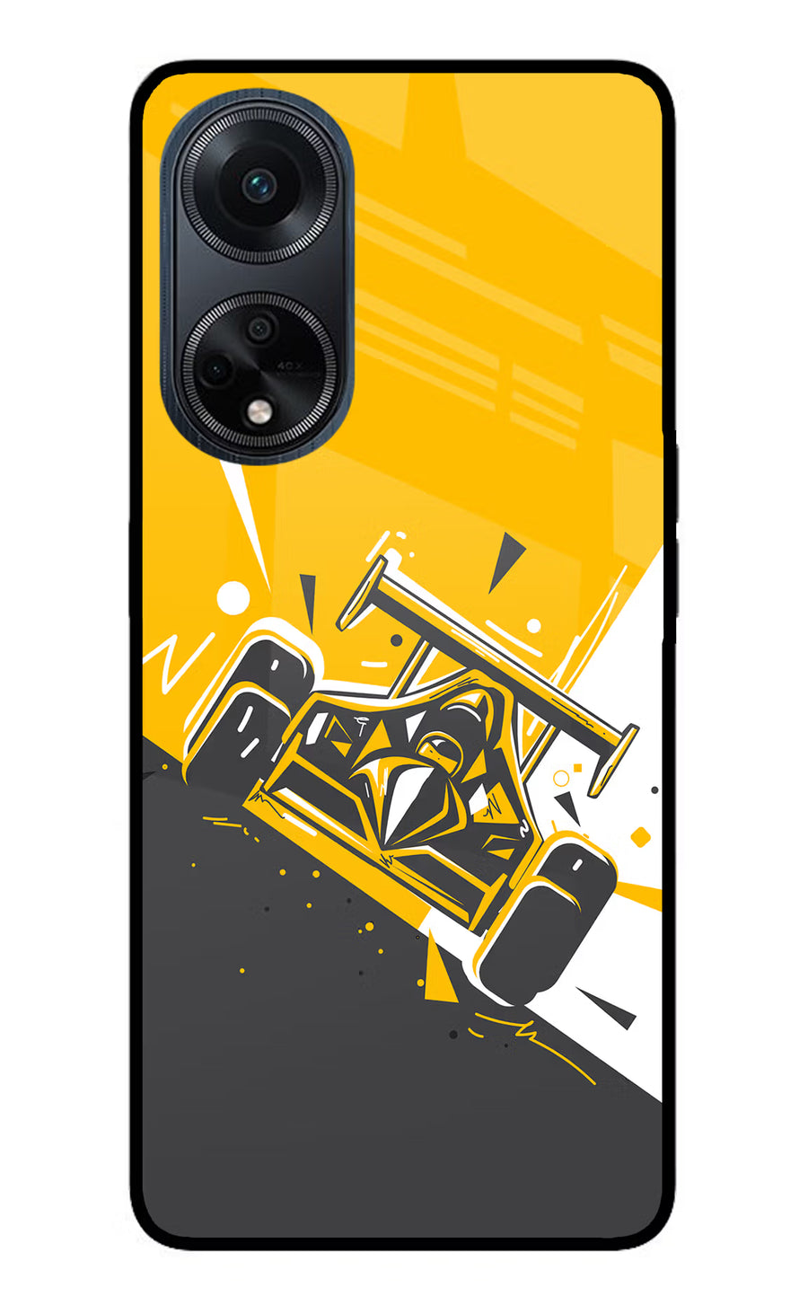 Track King Oppo F23 Back Cover, Glass case