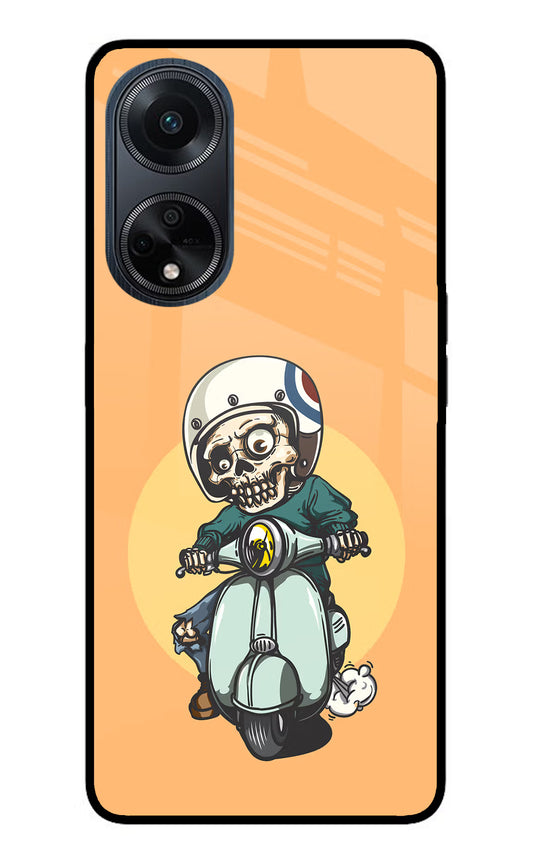 Undead Biker Oppo F23 Glass Case