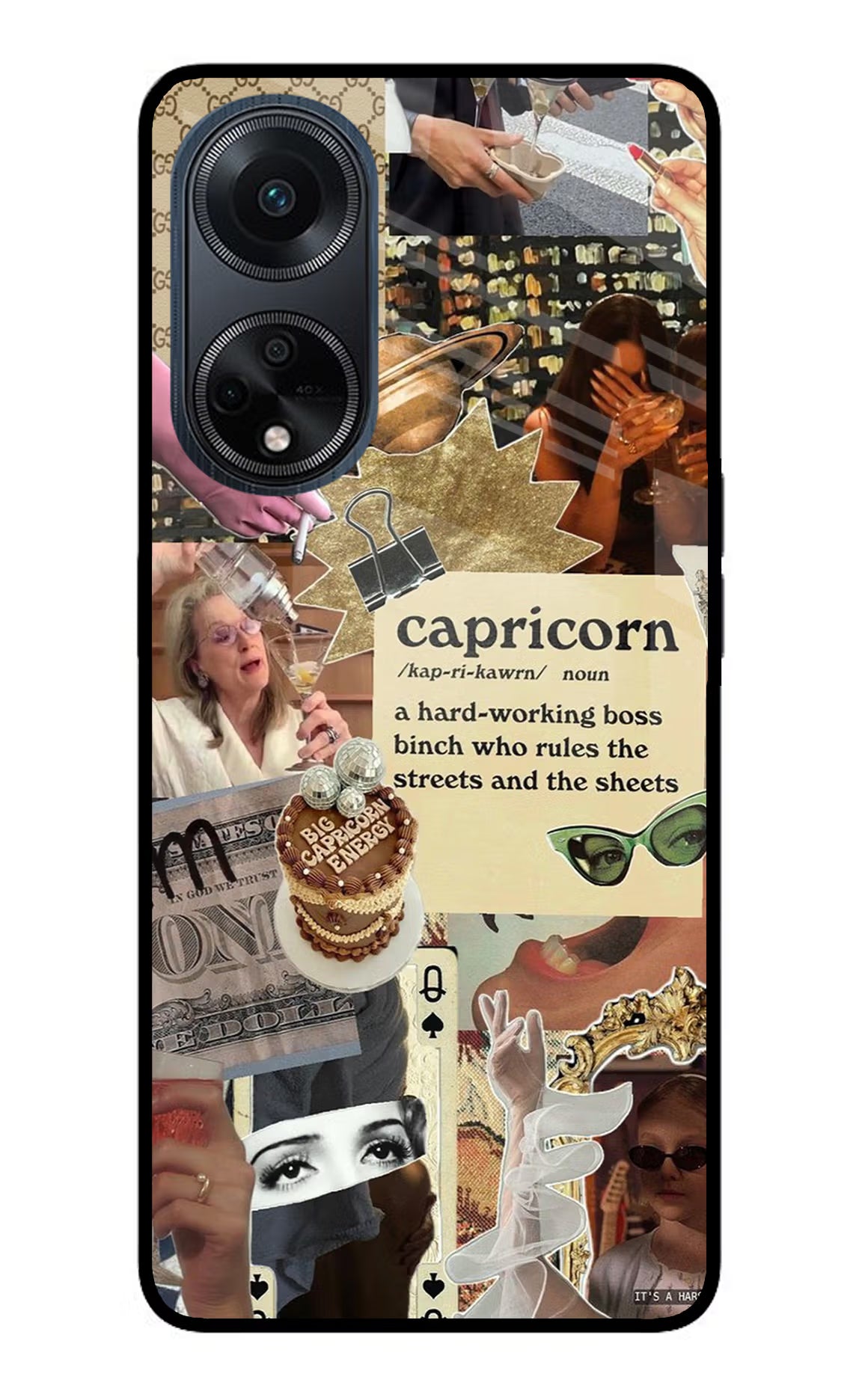 Capricorn Zodiac Oppo F23 Glass Case