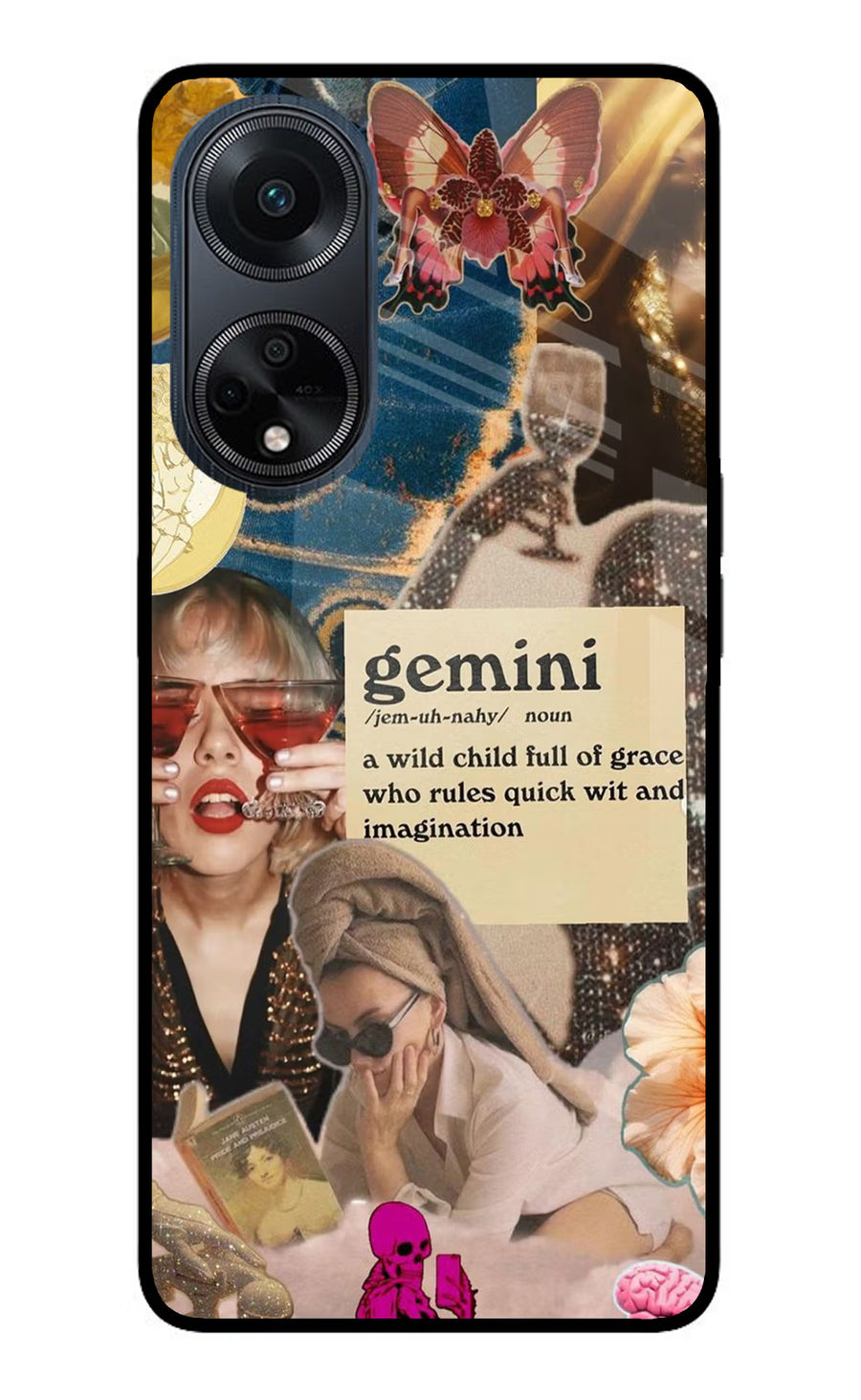 Gemini Zodiac Oppo F23 Back Cover, Glass case