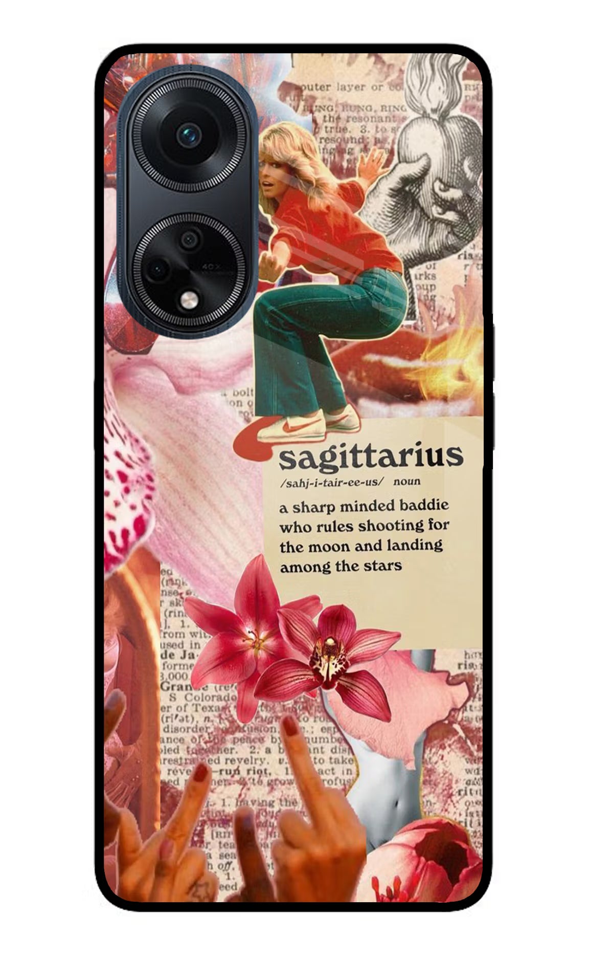 Sagittarius Zodiac Oppo F23 Glass Case
