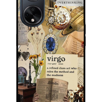 Virgo Zodiac Oppo F23 Glass Case Back Cover by Casekaro