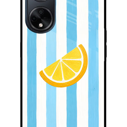 Summer Lemon Oppo F23 Glass Case Back Cover by Casekaro