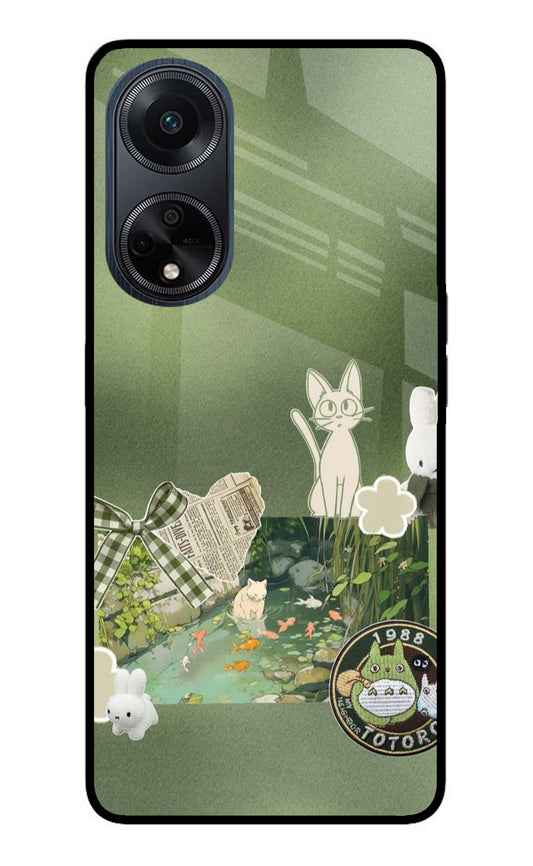 Aesthetic anime Oppo F23 Glass Case