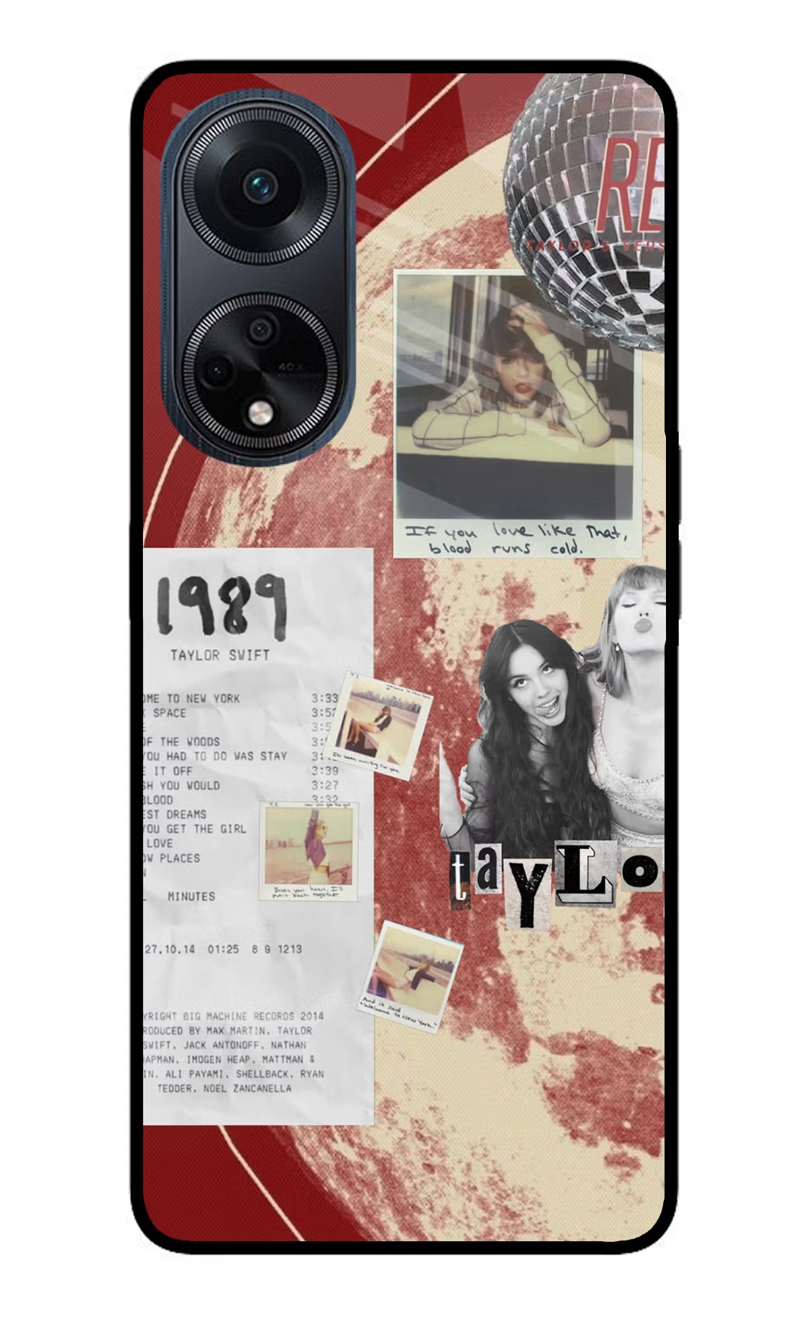Taylor Swift Oppo F23 Glass Case