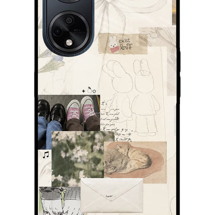 Soft Aesthetic Oppo F23 Glass Case Back Cover by Casekaro