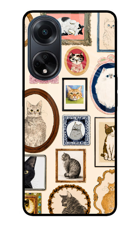 Mirror Cats Oppo F23 Glass Case