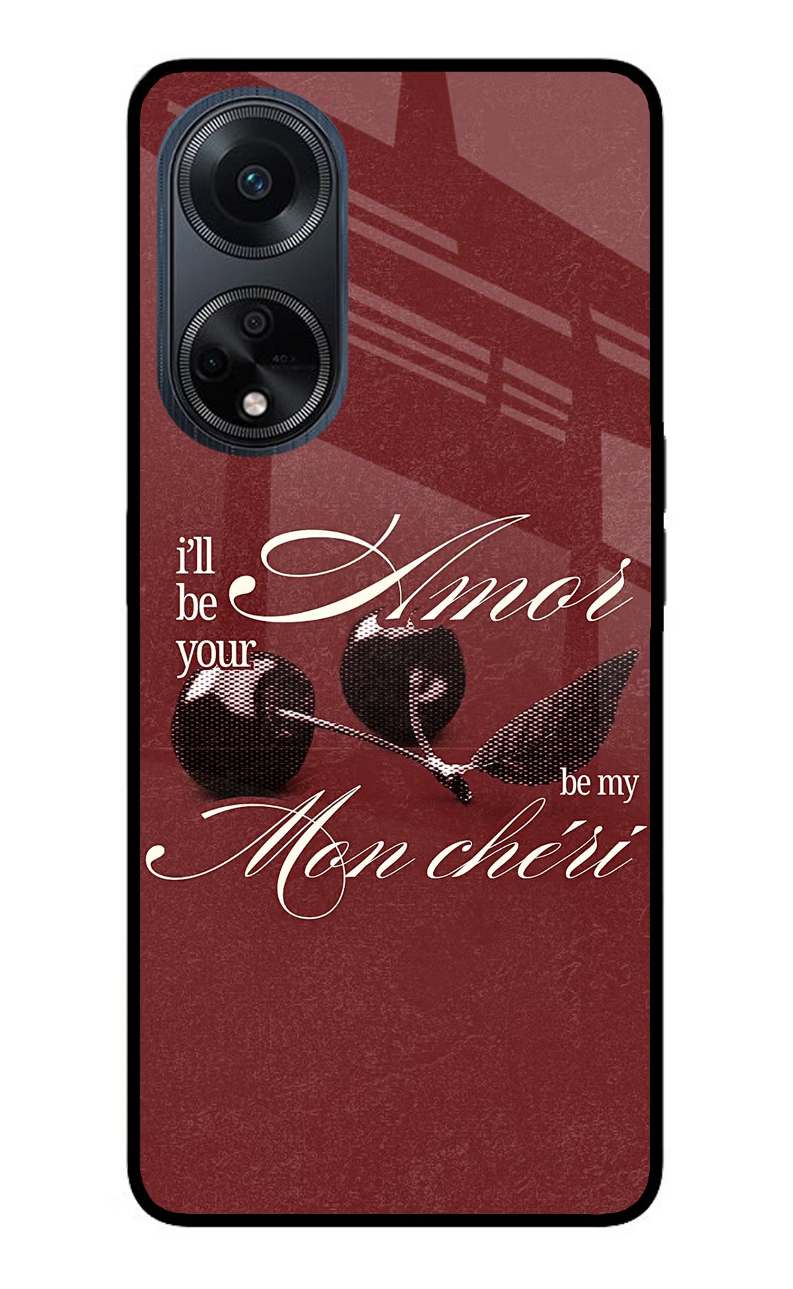 Velvet Cherry Oppo F23 Glass Case