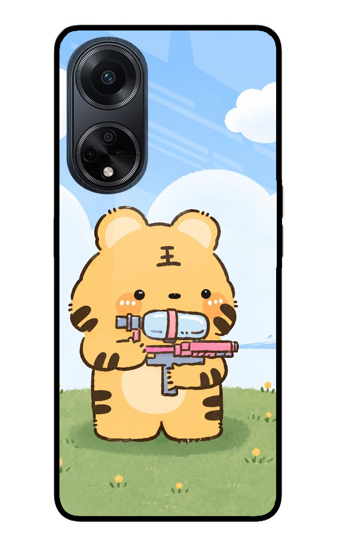 Tiger Treat Oppo F23 Glass Case