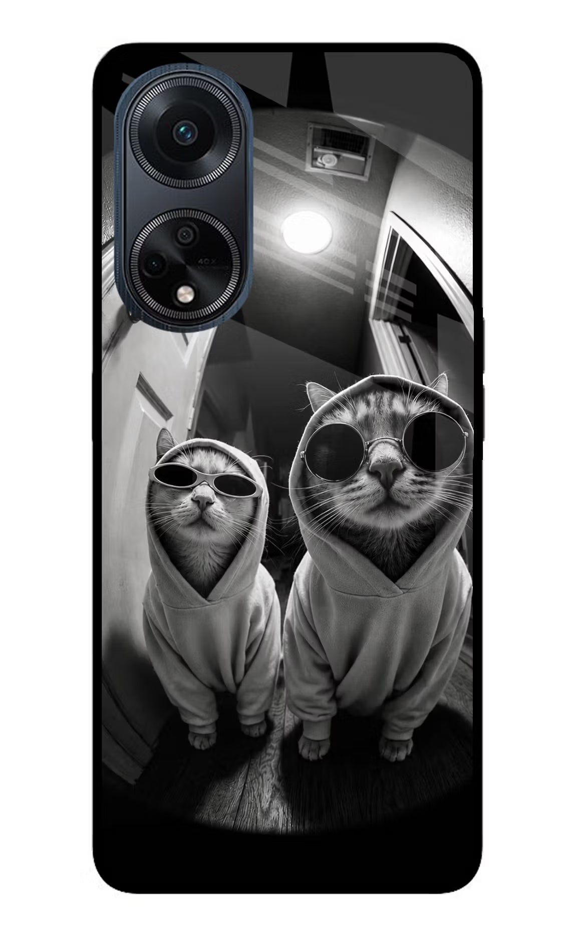 Hood Cats Oppo F23 Glass Case