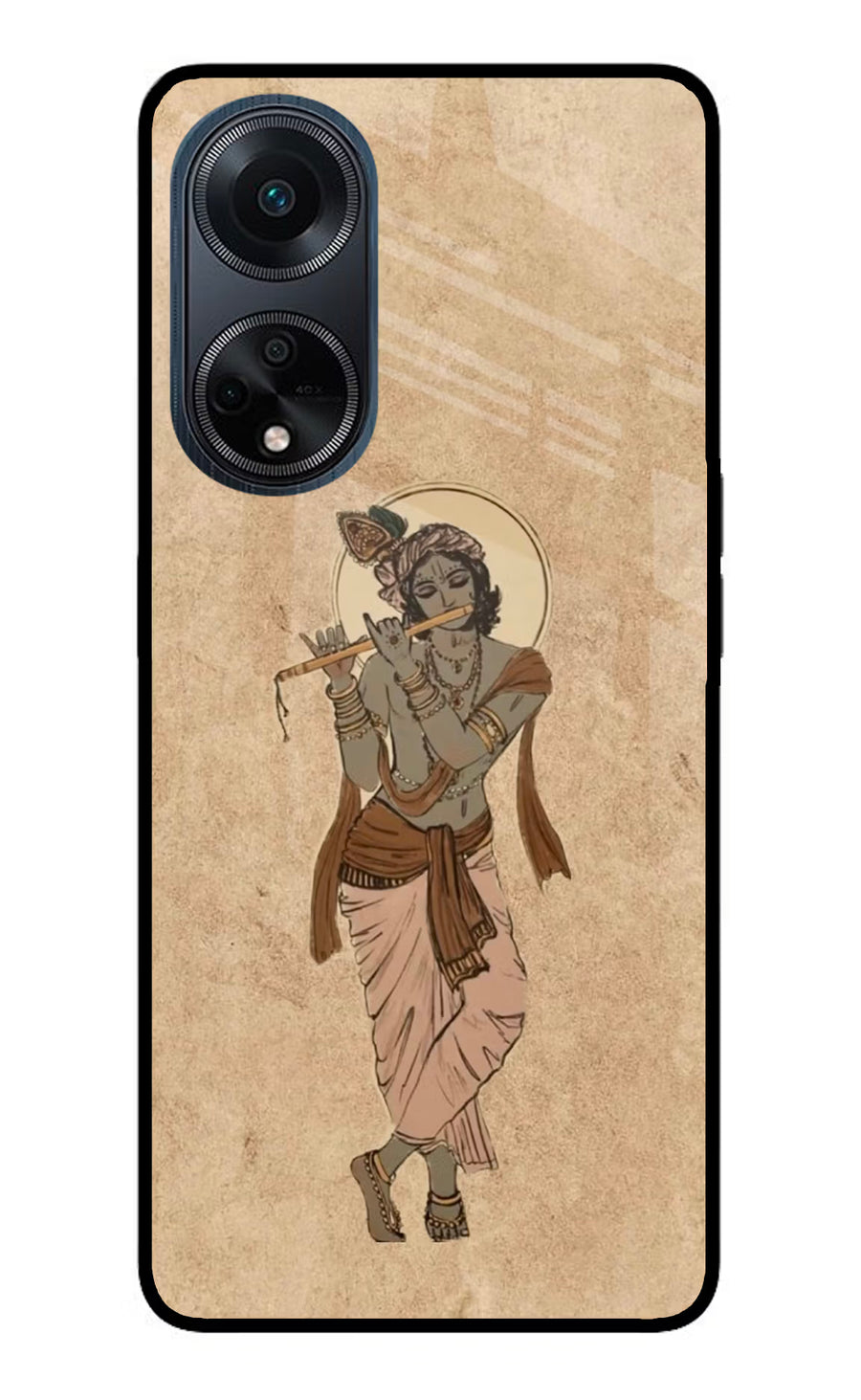 Krishna Oppo F23 Back Cover, Glass case