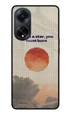 Pixel Sun Oppo F23 Glass Case Back Cover by Casekaro