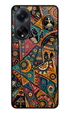 Folk Print Oppo F23 Glass Case