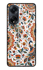 White Mayura Oppo F23 Glass Case