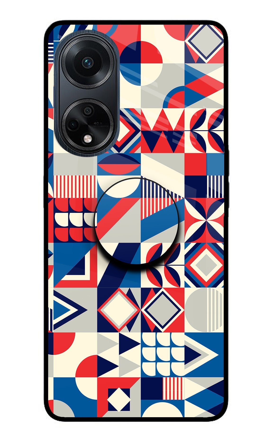 Colorful Pattern Oppo F23 Glass Case