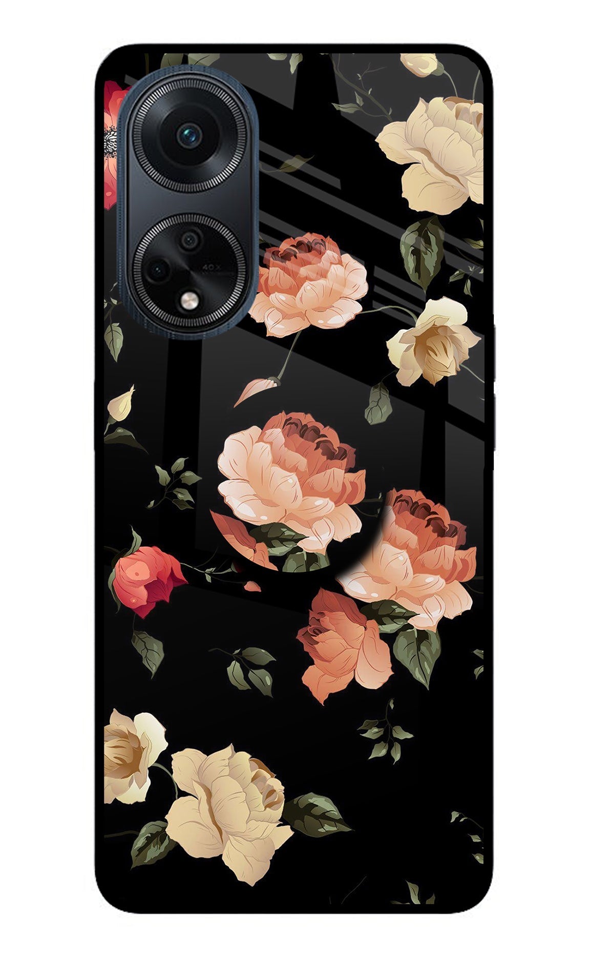 Flowers Oppo F23 Glass Case