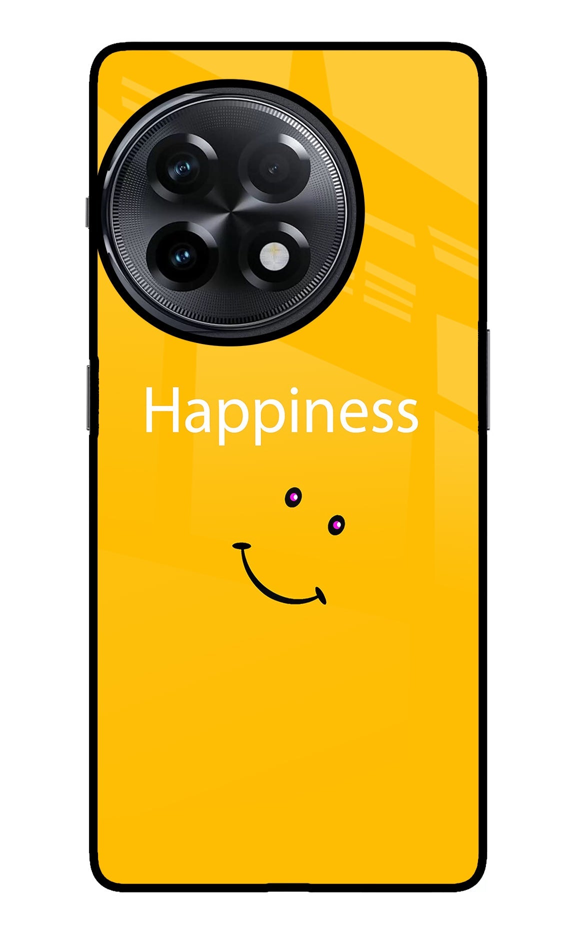 Happiness With Smiley OnePlus 11R Glass Case