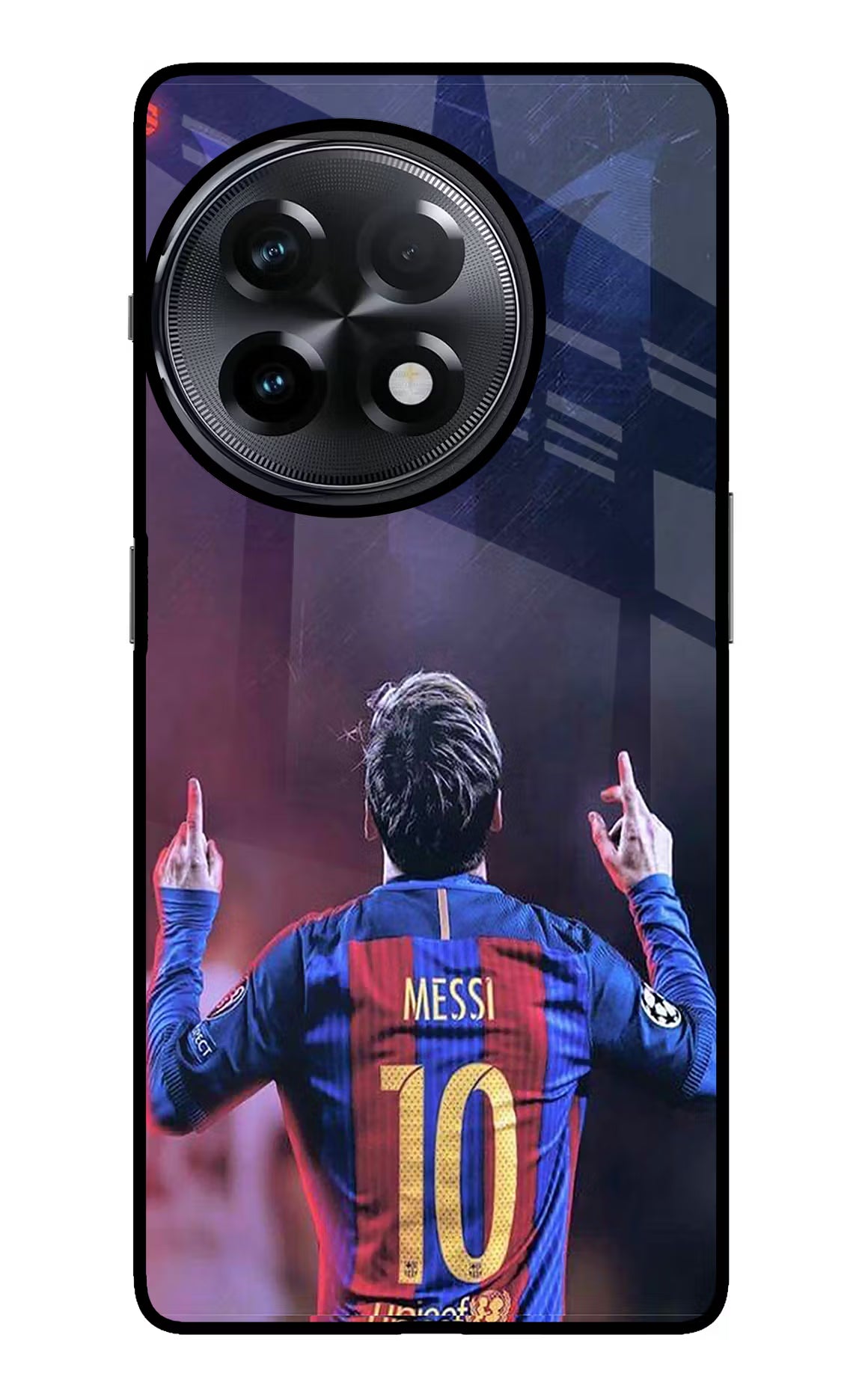 Messi OnePlus 11R Glass Case Back Cover by Casekaro