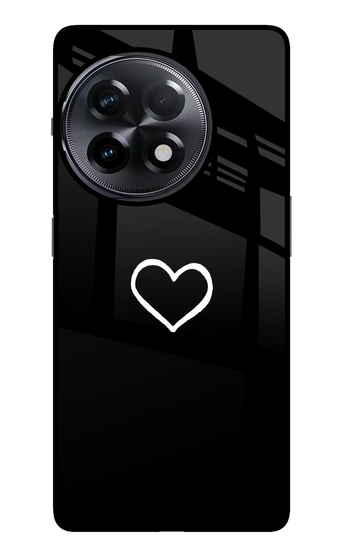 Heart OnePlus 11R Glass Case Back Cover by Casekaro