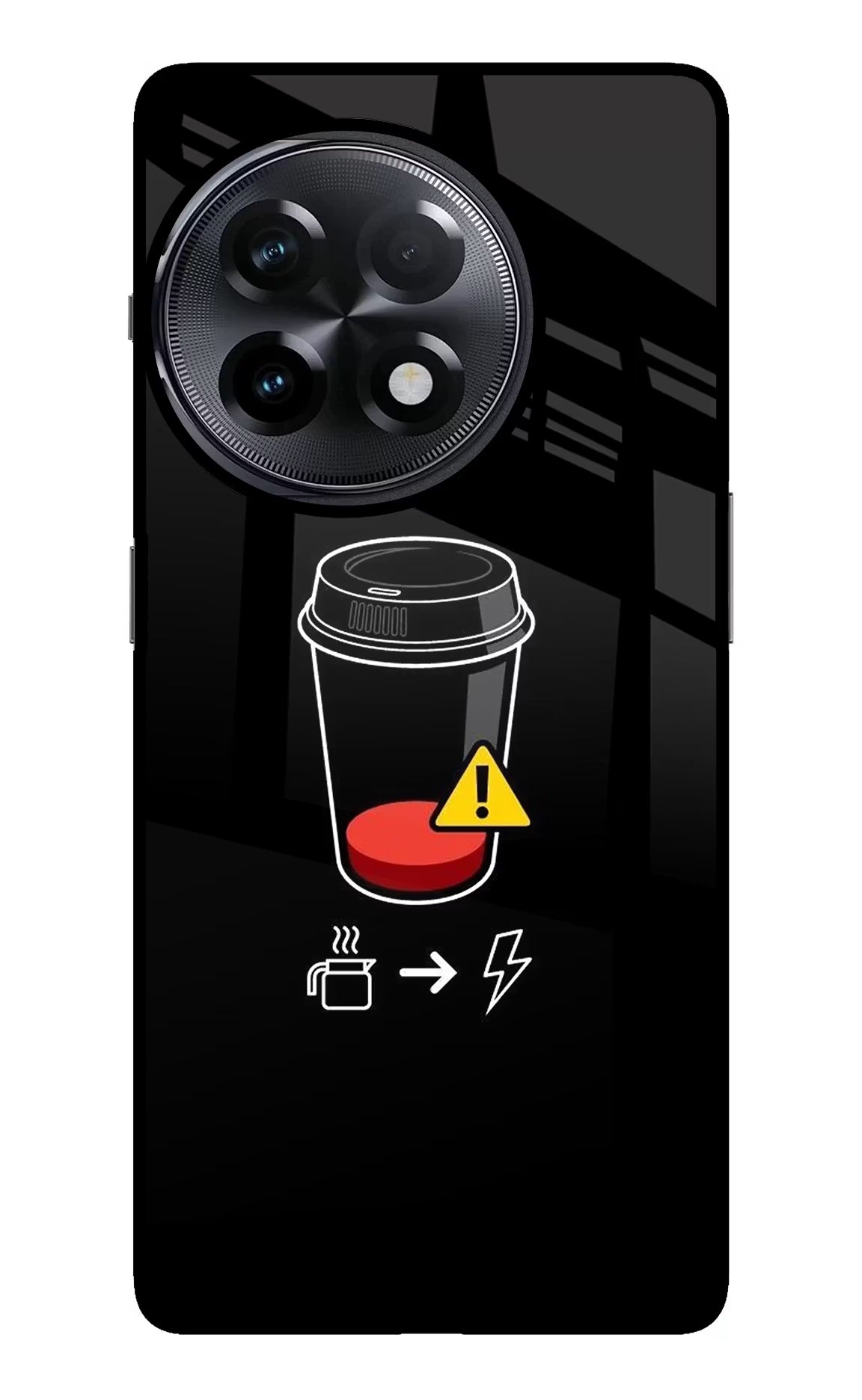 Coffee OnePlus 11R Glass Case Back Cover by Casekaro