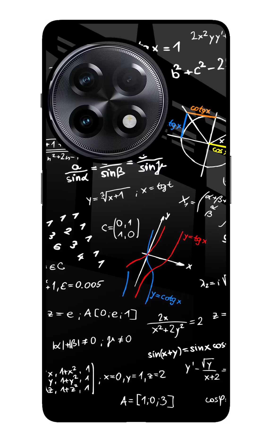Mathematics Formula OnePlus 11R Glass Case Back Cover by Casekaro