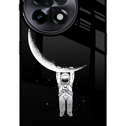 Moon Space OnePlus 11R Glass Case Back Cover by Casekaro