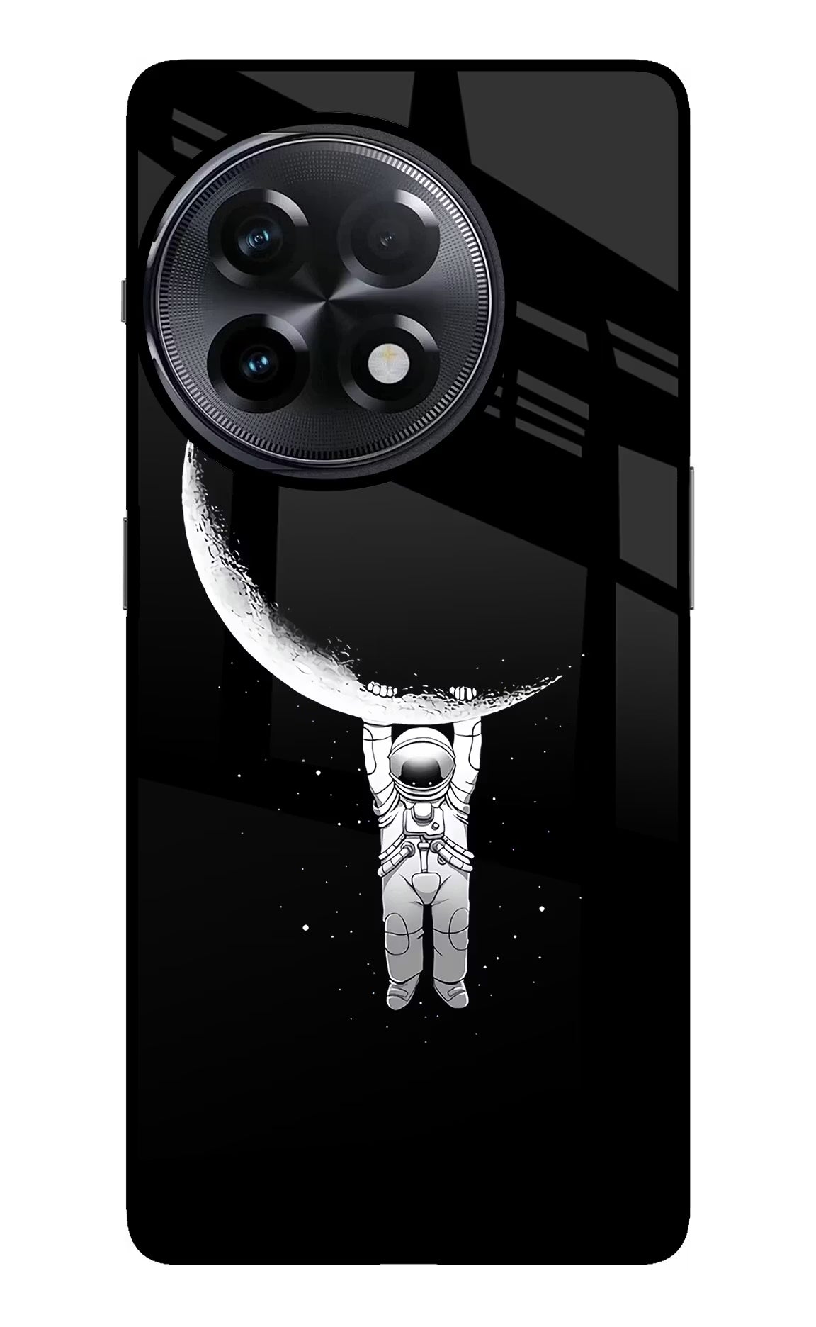 Moon Space OnePlus 11R Glass Case Back Cover by Casekaro