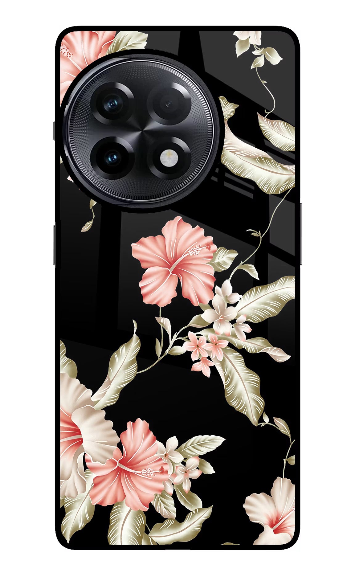 Flowers OnePlus 11R Glass Case Back Cover by Casekaro