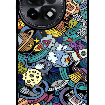 Space Abstract OnePlus 11R Glass Case