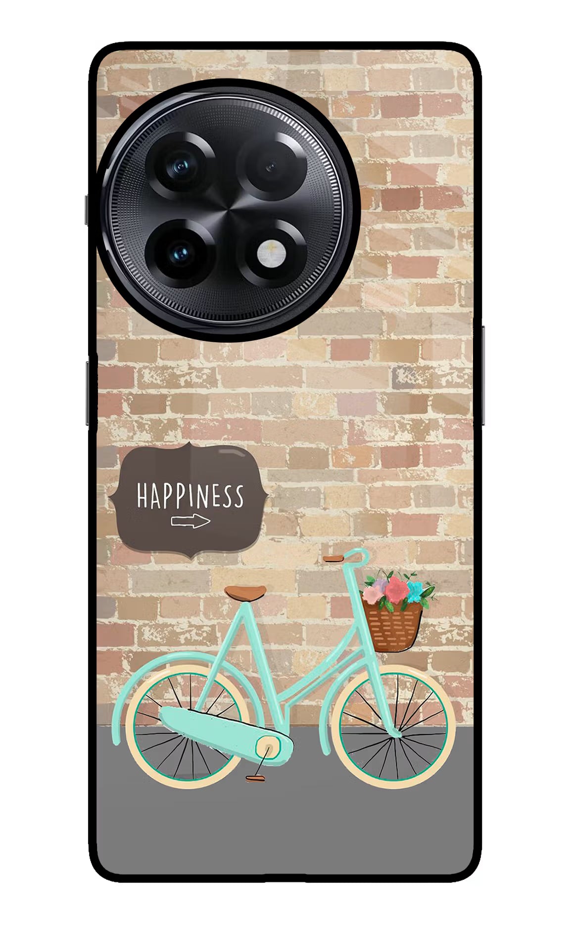 Happiness Artwork OnePlus 11R Glass Case Back Cover by Casekaro