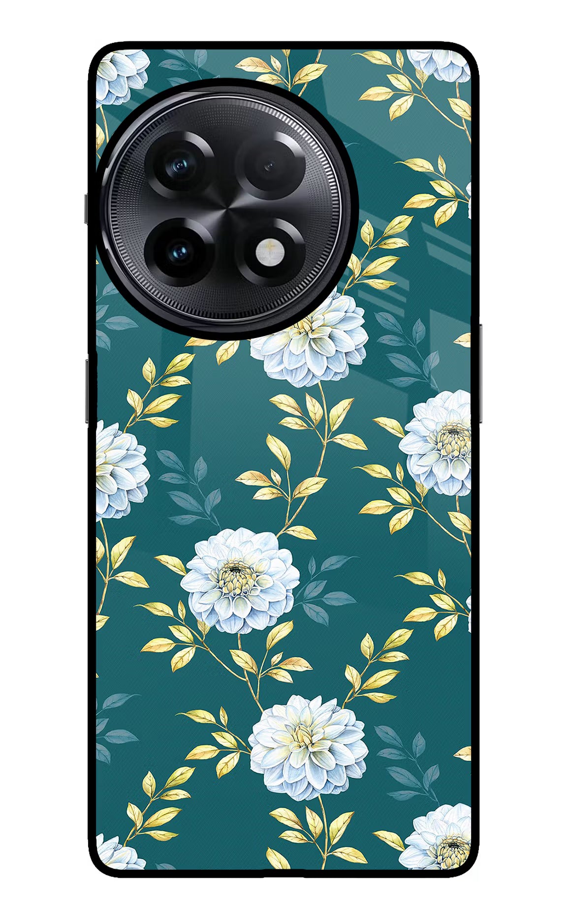 Flowers OnePlus 11R Glass Case Back Cover by Casekaro