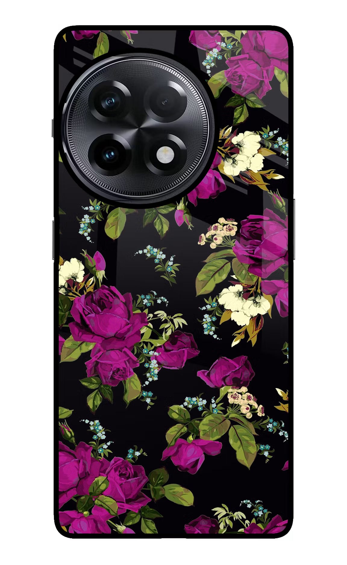 Flowers OnePlus 11R Glass Case Back Cover by Casekaro