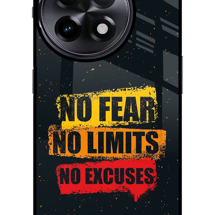 No Fear No Limits No Excuse OnePlus 11R Glass Case