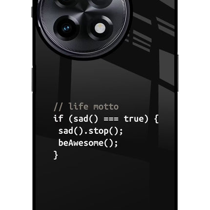 Life Motto Code OnePlus 11R Glass Case