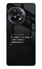 Life Motto Code OnePlus 11R Glass Case Back Cover by Casekaro