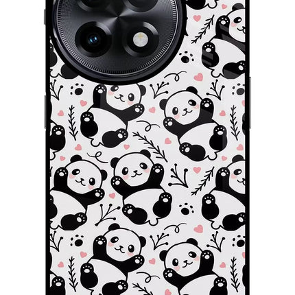 Cute Panda OnePlus 11R Glass Case