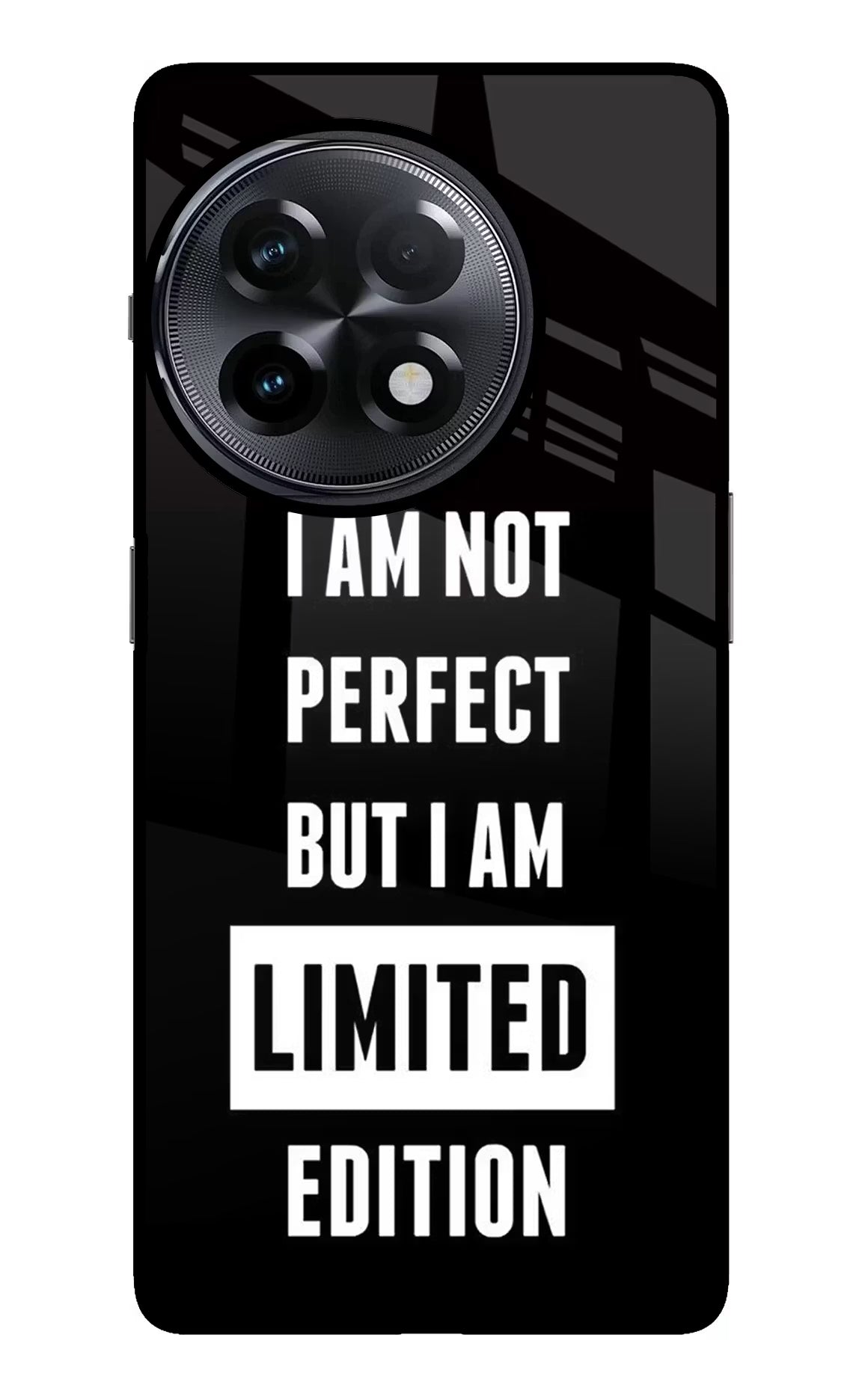I Am Not Perfect But I Am Limited Edition OnePlus 11R Glass Case Back Cover by Casekaro
