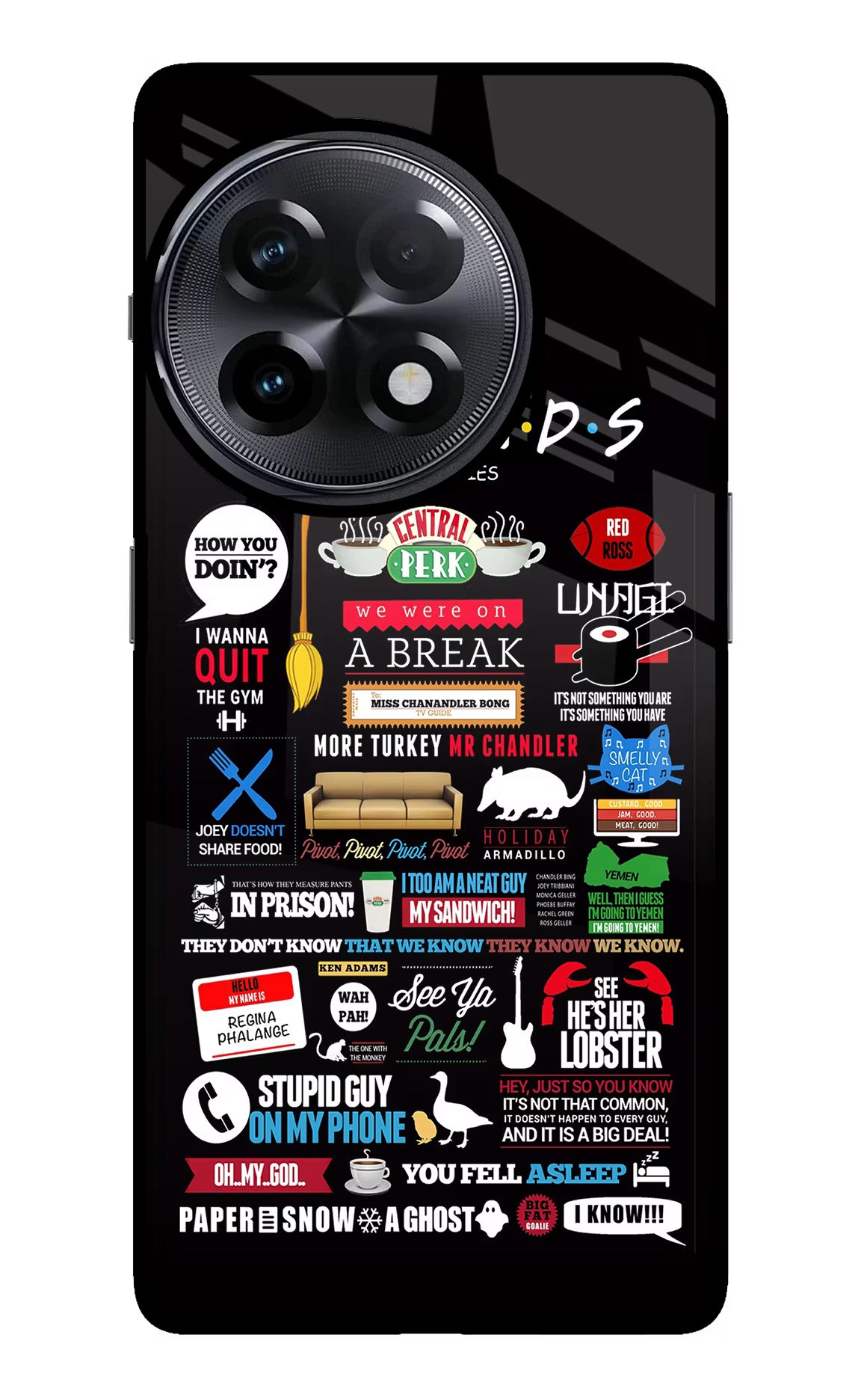 FRIENDS OnePlus 11R Glass Case Back Cover by Casekaro