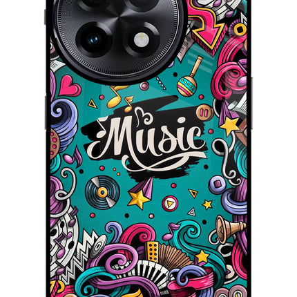 Music Graffiti OnePlus 11R Glass Case
