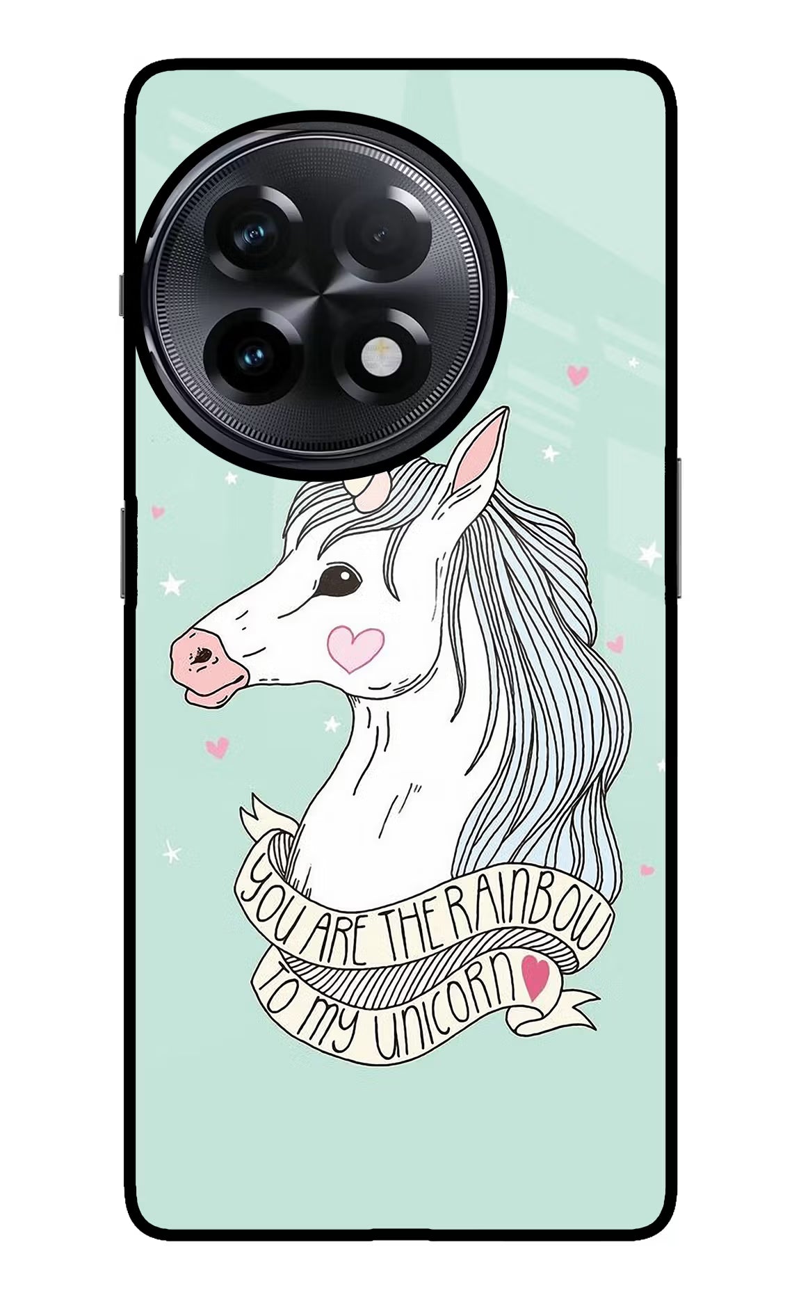Unicorn Wallpaper OnePlus 11R Glass Case Back Cover by Casekaro