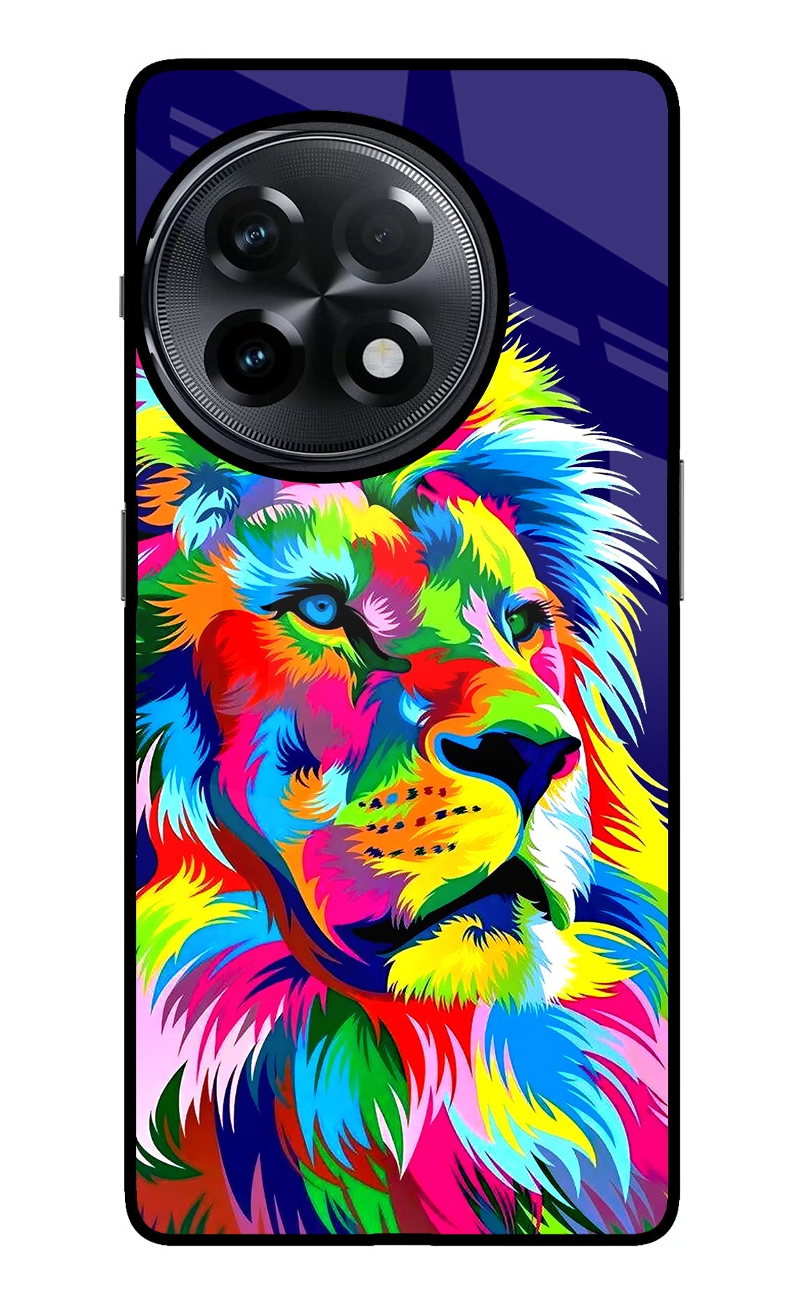 Vector Art Lion OnePlus 11R Glass Case