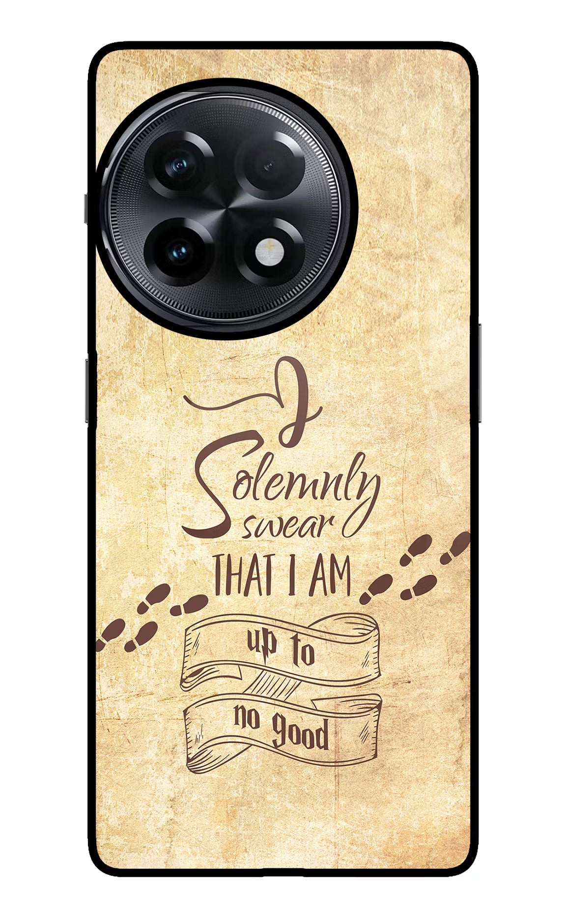 I Solemnly swear that i up to no good OnePlus 11R Glass Case Back Cover by Casekaro