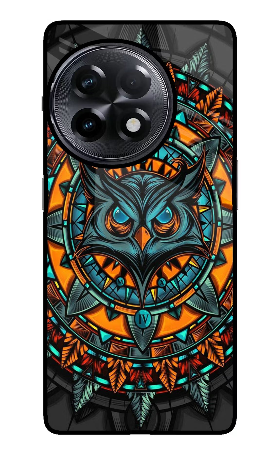 Angry Owl Art OnePlus 11R Glass Case Back Cover by Casekaro