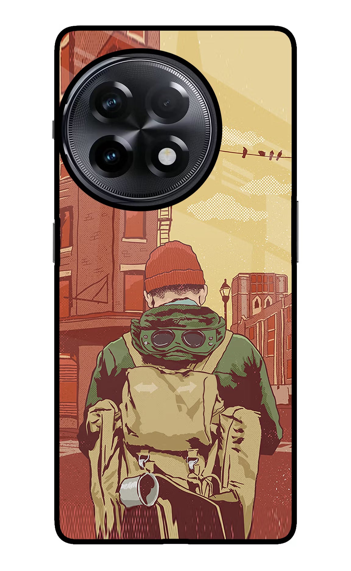 Adventurous OnePlus 11R Glass Case Back Cover by Casekaro