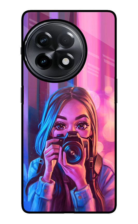 Girl Photographer OnePlus 11R Glass Case