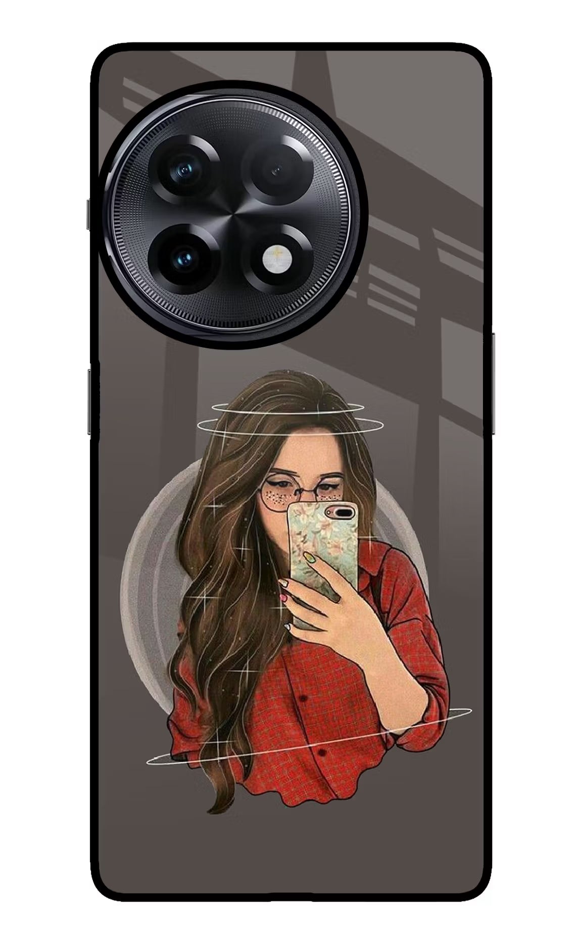 Selfie Queen OnePlus 11R Glass Case Back Cover by Casekaro