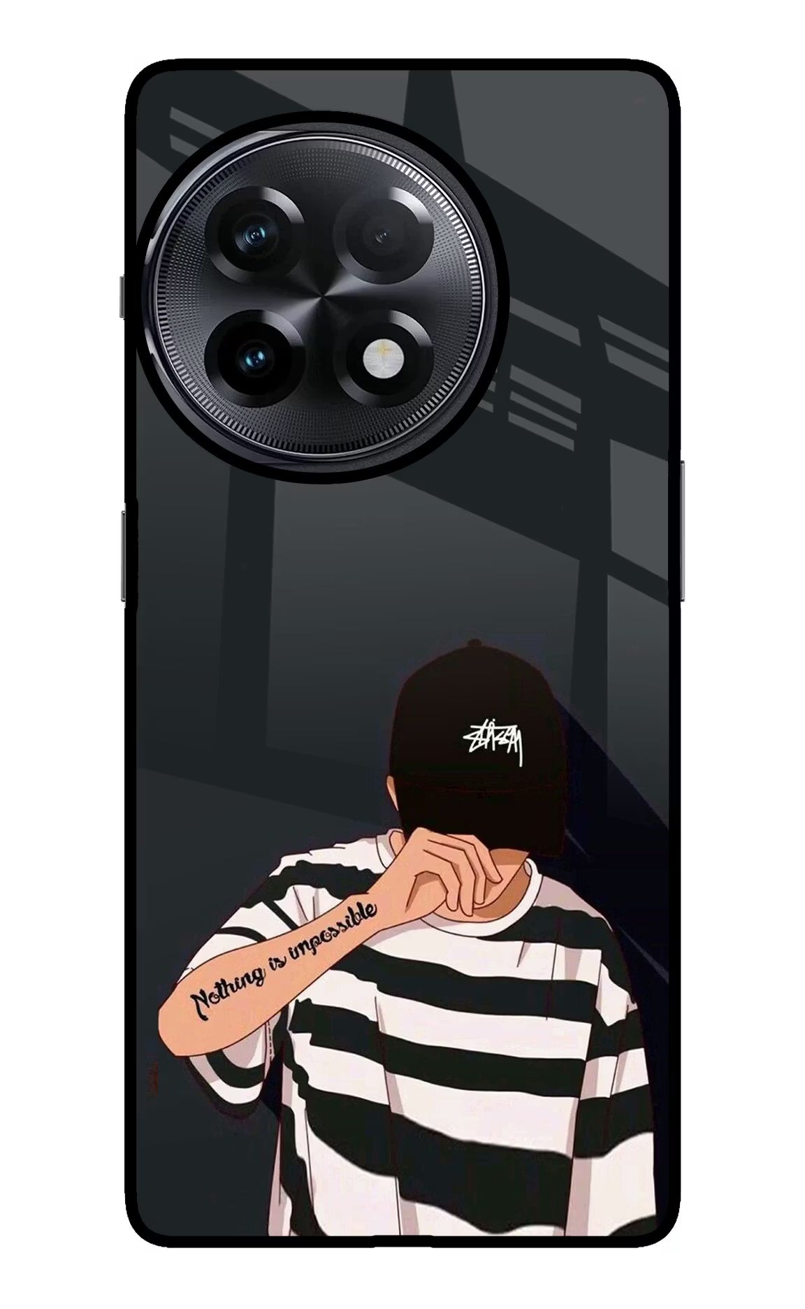 Aesthetic Boy OnePlus 11R Glass Case Back Cover by Casekaro