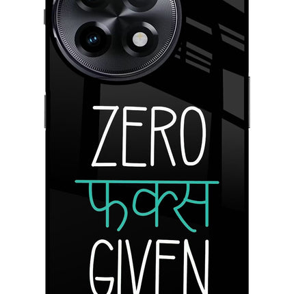 Zero Fucks Given OnePlus 11R Glass Case